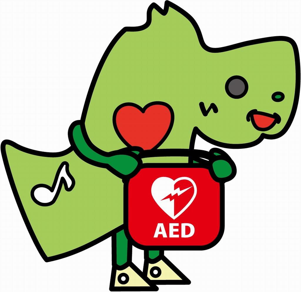 AEDを持っているお経ちゃん