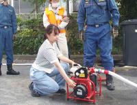 D級ポンプ操作訓練の様子