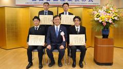 平成30年度男女共同参画先進事業者表彰式における受賞事業者の集合写真