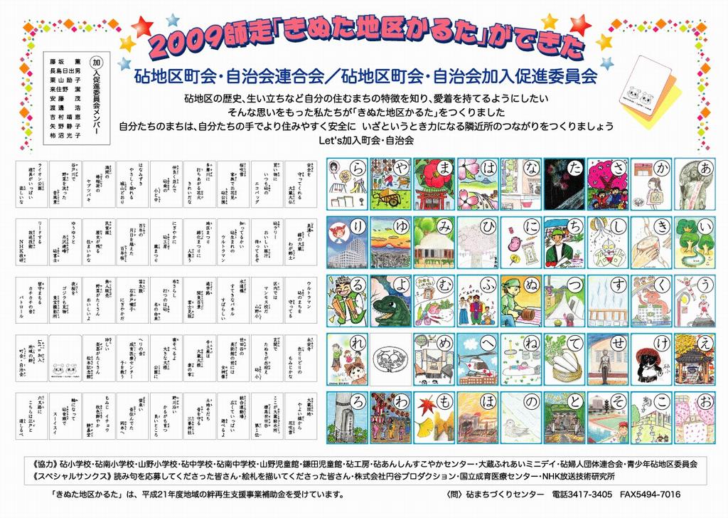 「きぬた地区かるた」ができた！