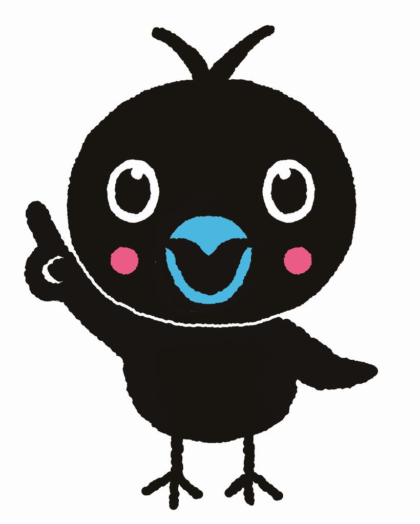 からぴょん右手上げ