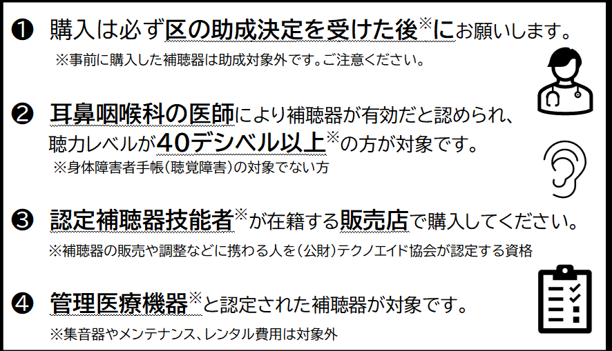 補聴器を購入する前にご確認ください