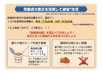 栄養成分表示を活用して適塩生活