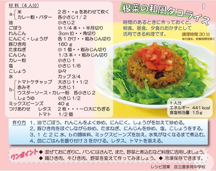 根菜の和風タコライス