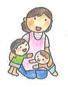 保育士と子どものイラスト1