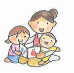 保育士と子どものイラスト3