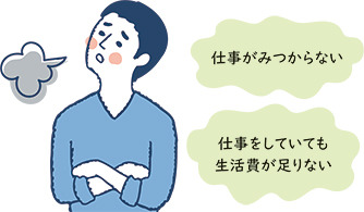 悩んでいる男性