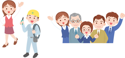 働く人のイラスト