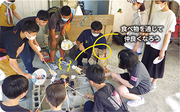 中高生の交流の様子