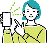 スマホを持つ女性のイラスト