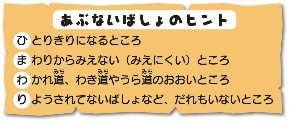 あぶないばしょのヒント