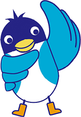 あんしんすこやかセンターイメージキャラクター「あんすこ君」のイラスト