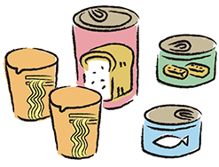 備蓄食料のイラスト