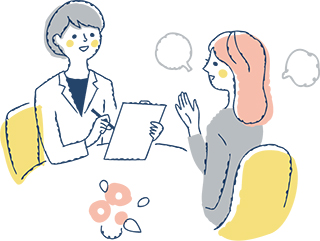 保健師による相談のイメージイラスト