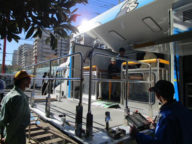 松沢中学校避難訓練様子
