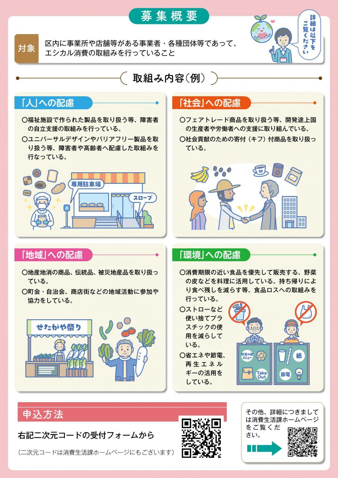 「せたがや まごころリレー」公募チラシ（裏）