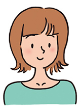 女性の若者のイラスト