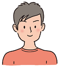 男性の若者のイラスト