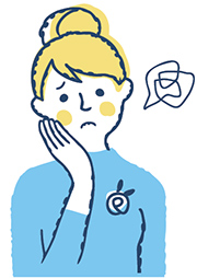 困っている女性のイラスト