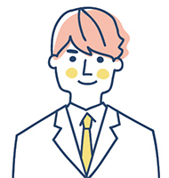 区の男性職員のイラスト