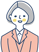 区の女性職員のイラスト