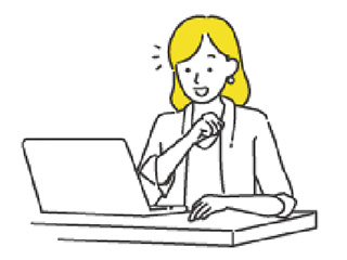 申込の様子のイラスト