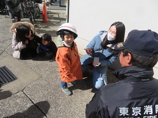 ちびっこ消防士さん