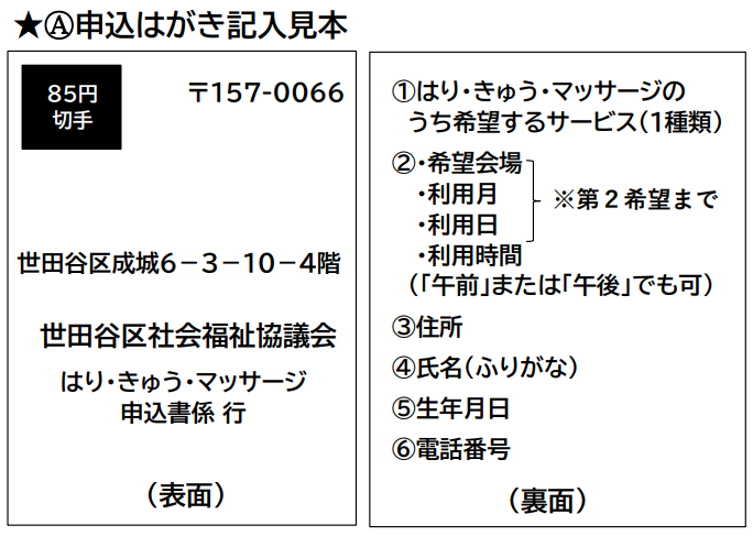 はがき記入例