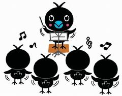 みんなで歌っているからぴょんのイラスト