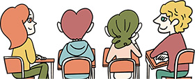 外国にルーツを持つ子どもたちのイラスト