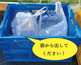 袋から出してください！