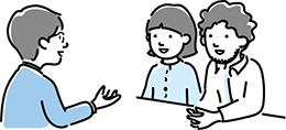 行政相談委員を相談する様子のイラスト