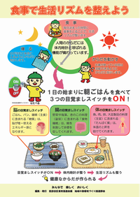 食事で生活リズムを整えようのポスター