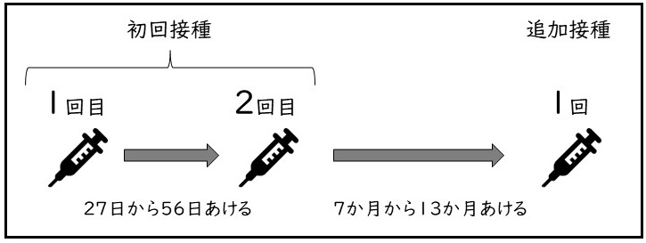 接種開始が生後7か月～1歳の場合のスケジュール