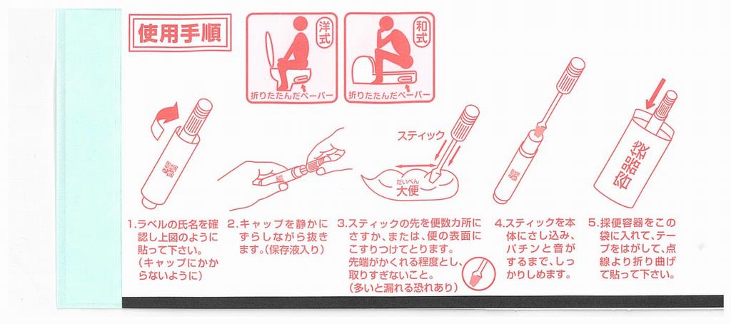 採便袋（裏・使用手順）