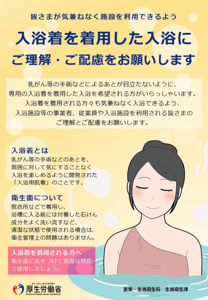 入浴着についてのポスター