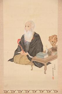 岡本黄石喜寿肖像画