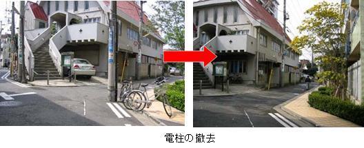 電柱の撤去の写真