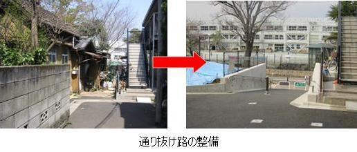 通り抜け路の整備の写真