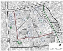 旭小学校周辺の地区整備計画図
