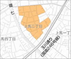 上馬二丁目地区計画区域