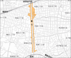 環七沿道代田南部・若林地区