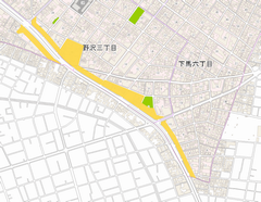 環七沿道野沢地区北部
