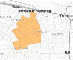 桜上水3・4丁目地区中部地区地区計画区域