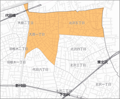 北沢五丁目・大原一丁目地区