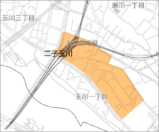 二子玉川東地区　区域図
