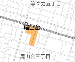 尾山台三丁目地区　区域図