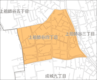 上祖師谷四丁目地区　区域図