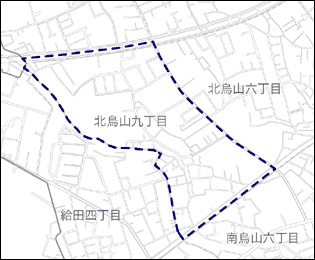 北烏山九丁目地区計画　区域図