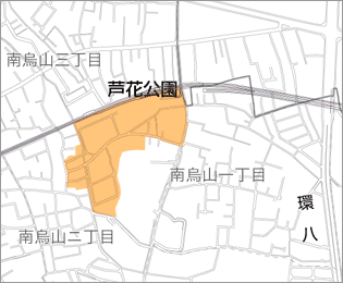 芦花公園駅南口地区計画　区域図